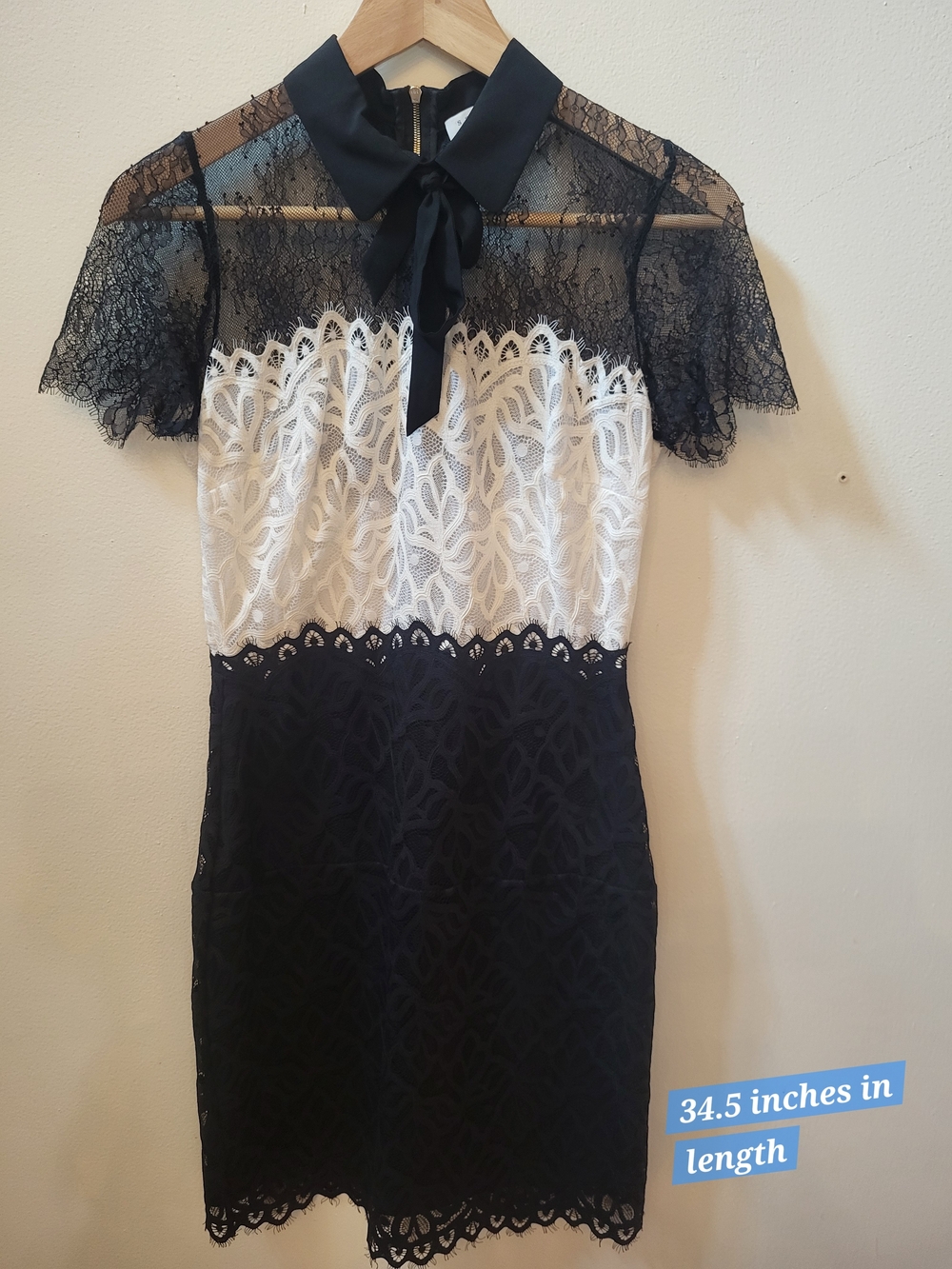 Sandro Black Lace High-Neck Top - Picture 7 of 7